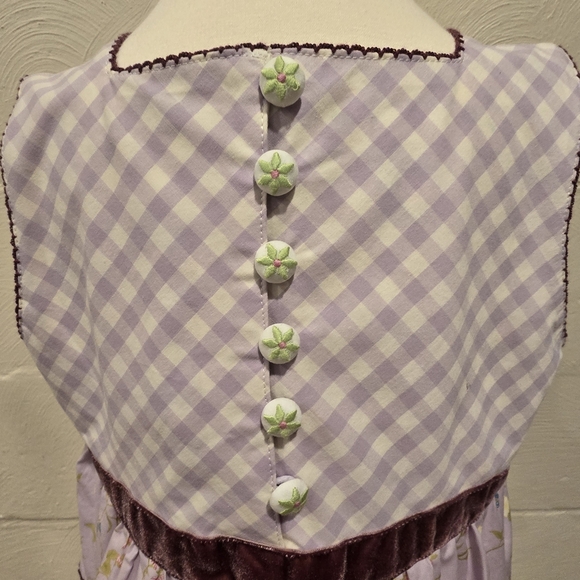 Matilda Jane Girls Enchanted Garden Prudence Gingham Tunic Top Size 8 NEW - Picture 6 of 9